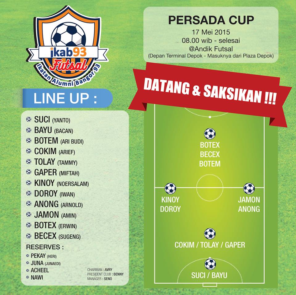 Detail Starting Line Up Polos Nomer 45