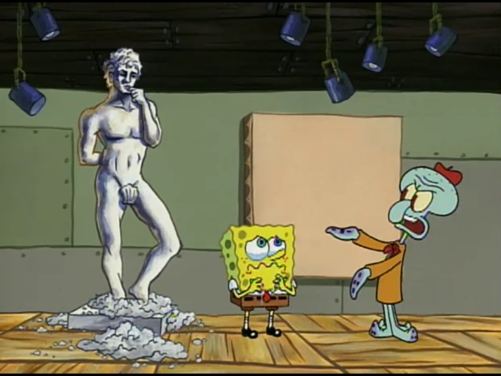 Detail Statue Of David Spongebob Nomer 2