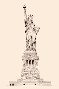 Detail Statue Of Liberty Pencil Drawing Nomer 17