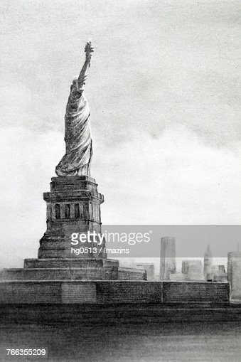 Detail Statue Of Liberty Pencil Drawing Nomer 45