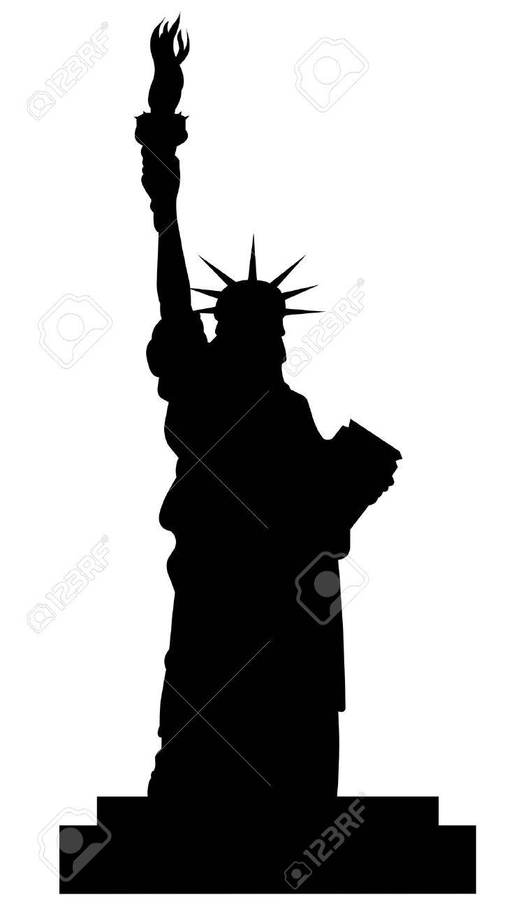 Detail Statue Of Liberty Silhouette Vector Nomer 12