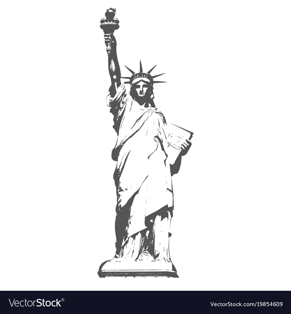 Detail Statue Of Liberty Silhouette Vector Nomer 13