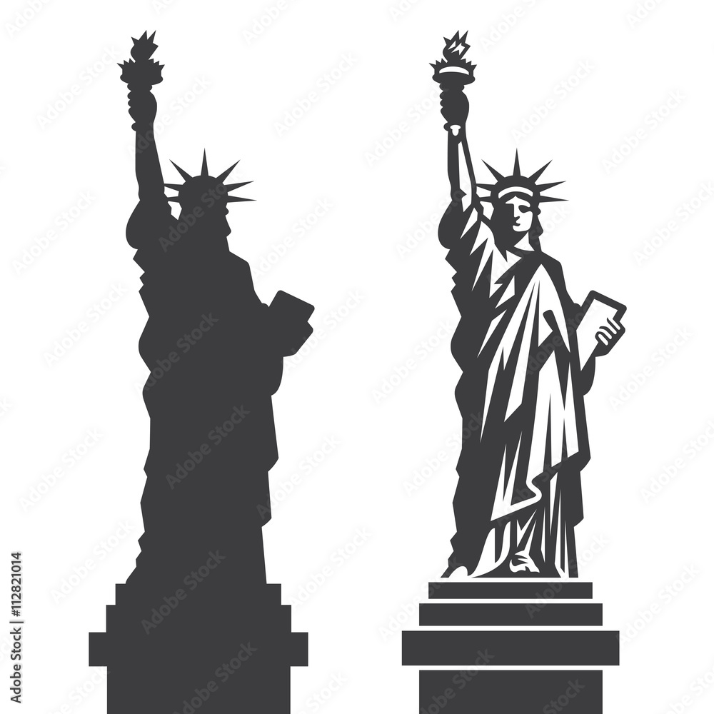 Detail Statue Of Liberty Silhouette Vector Nomer 16