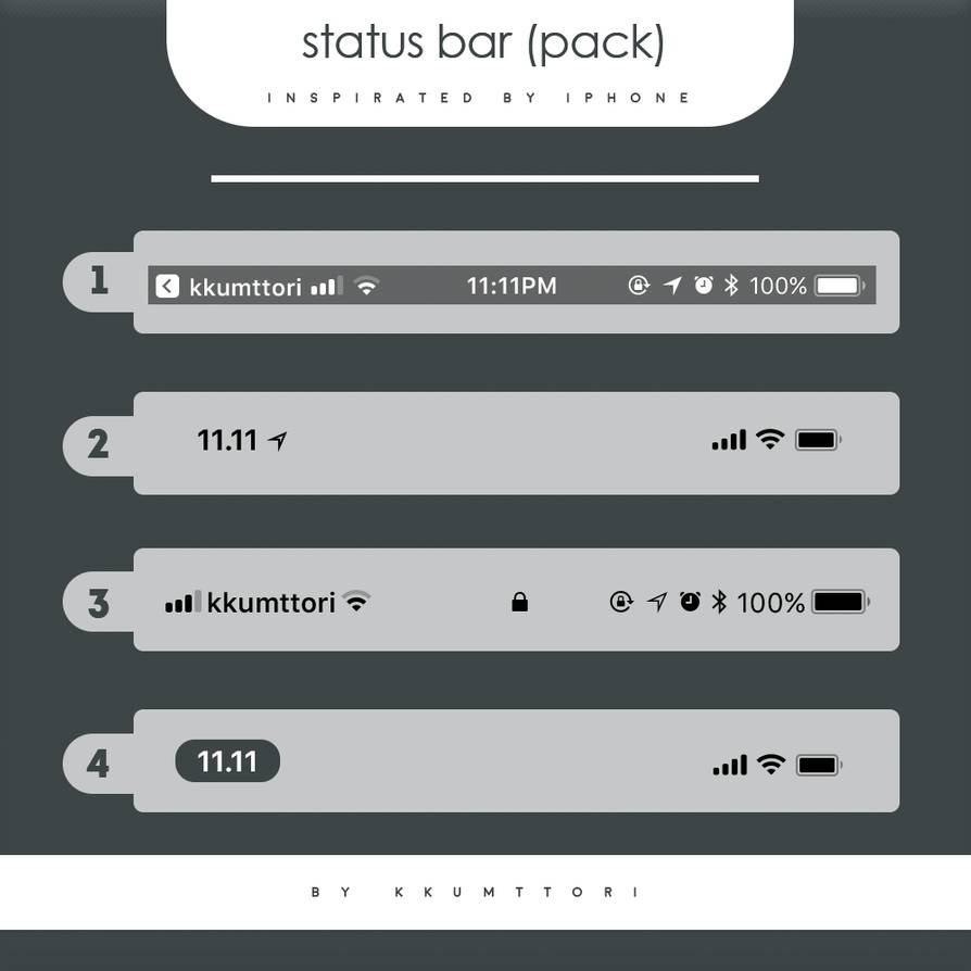 Detail Status Bar Iphone Nomer 24