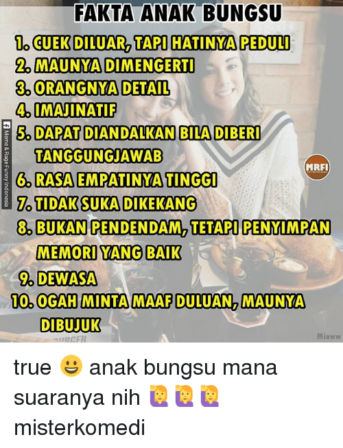 Detail Status Gambar Fakta Anak Bungsu Nomer 41