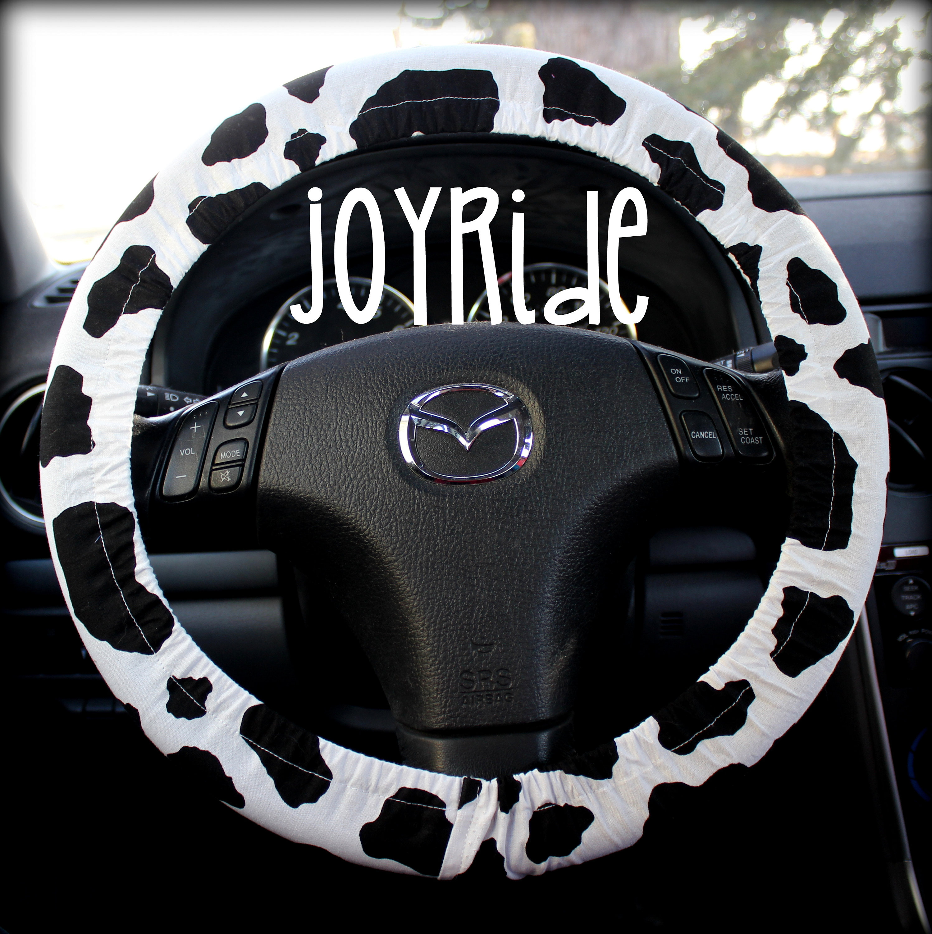 Detail Steering Wheel Cover Cow Print Nomer 17