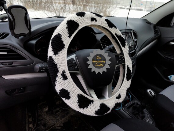 Detail Steering Wheel Cover Cow Print Nomer 30