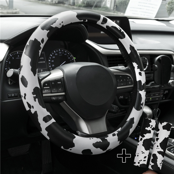 Detail Steering Wheel Cover Cow Print Nomer 42