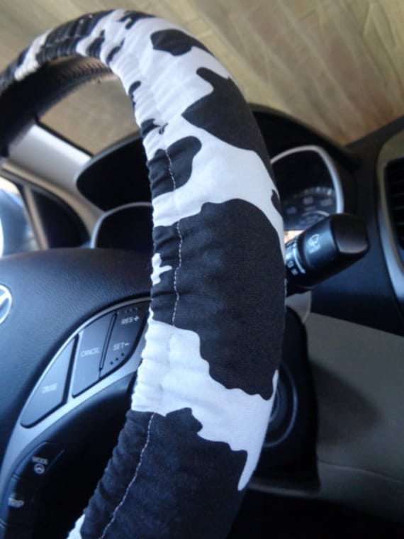 Detail Steering Wheel Cover Cow Print Nomer 50