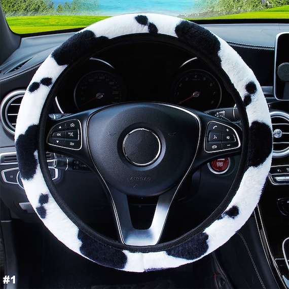 Detail Steering Wheel Cover Cow Print Nomer 52