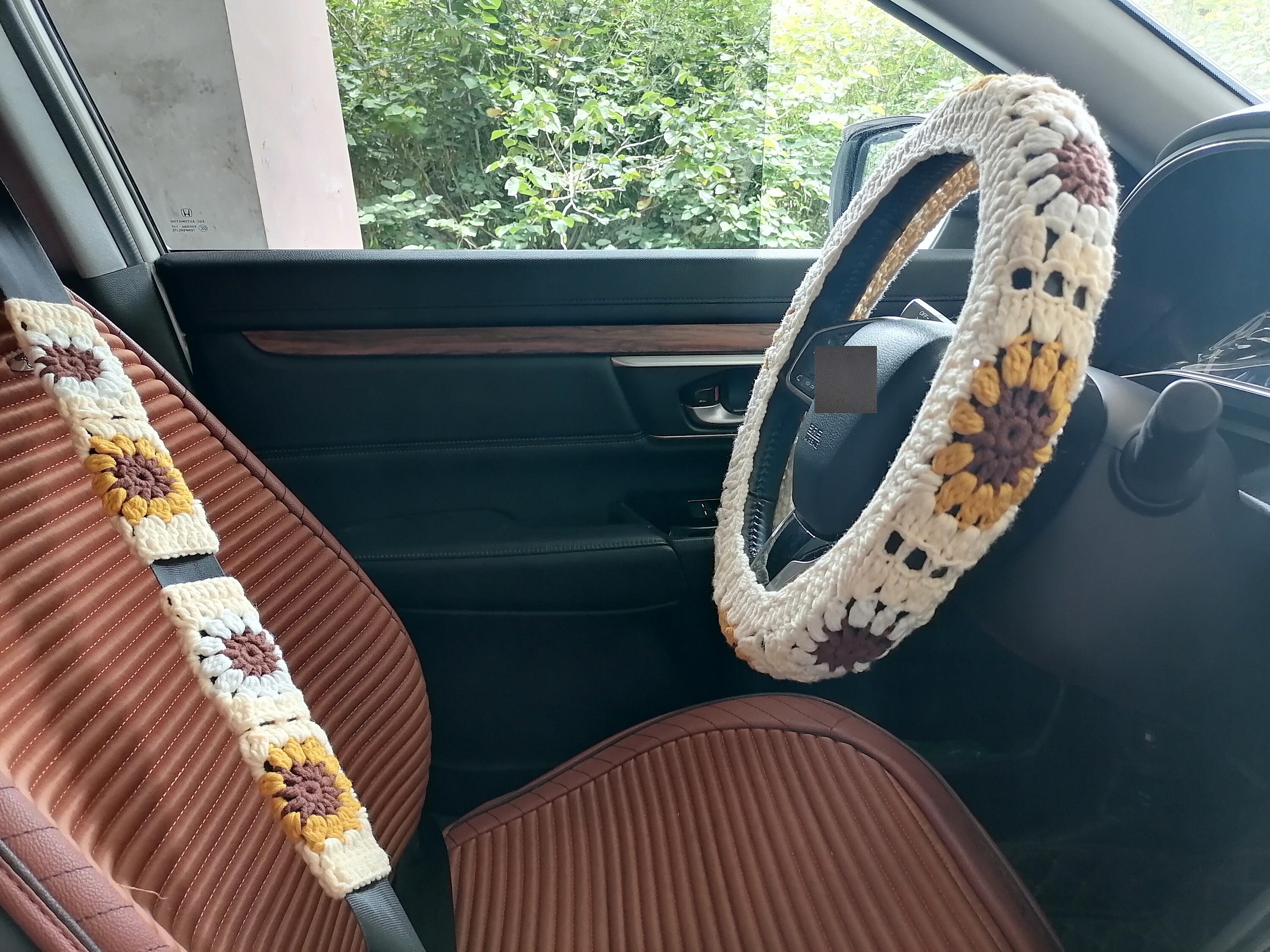 Detail Steering Wheel Cover Sunflower Nomer 25