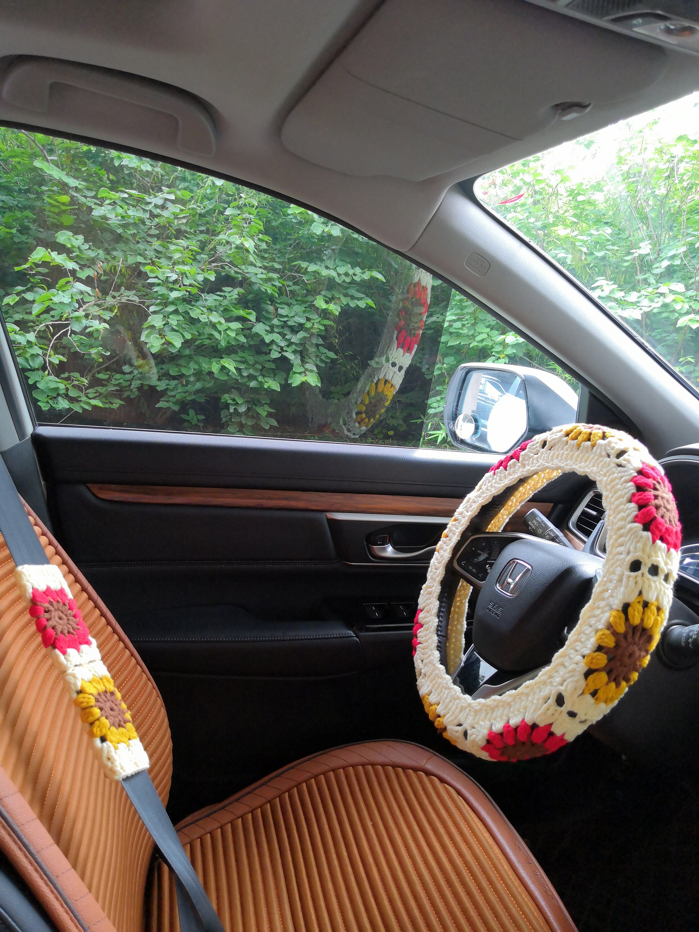 Detail Steering Wheel Cover Sunflower Nomer 41