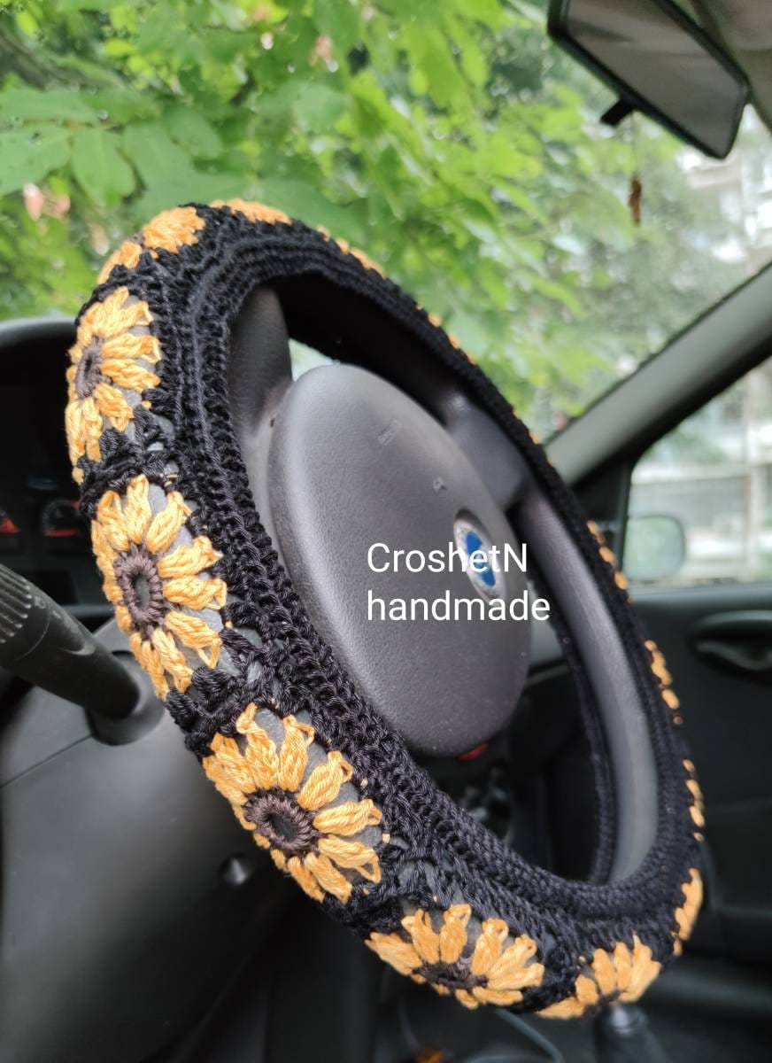 Detail Steering Wheel Cover Sunflower Nomer 7