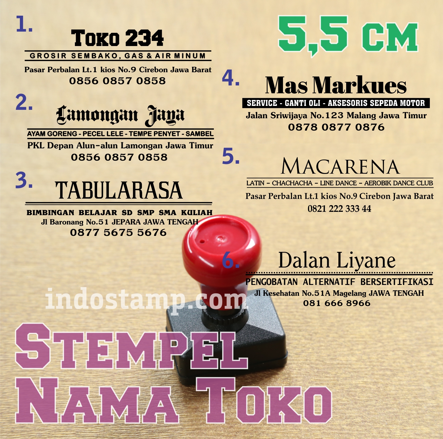 Detail Stempel Toko Kelontong Nomer 12