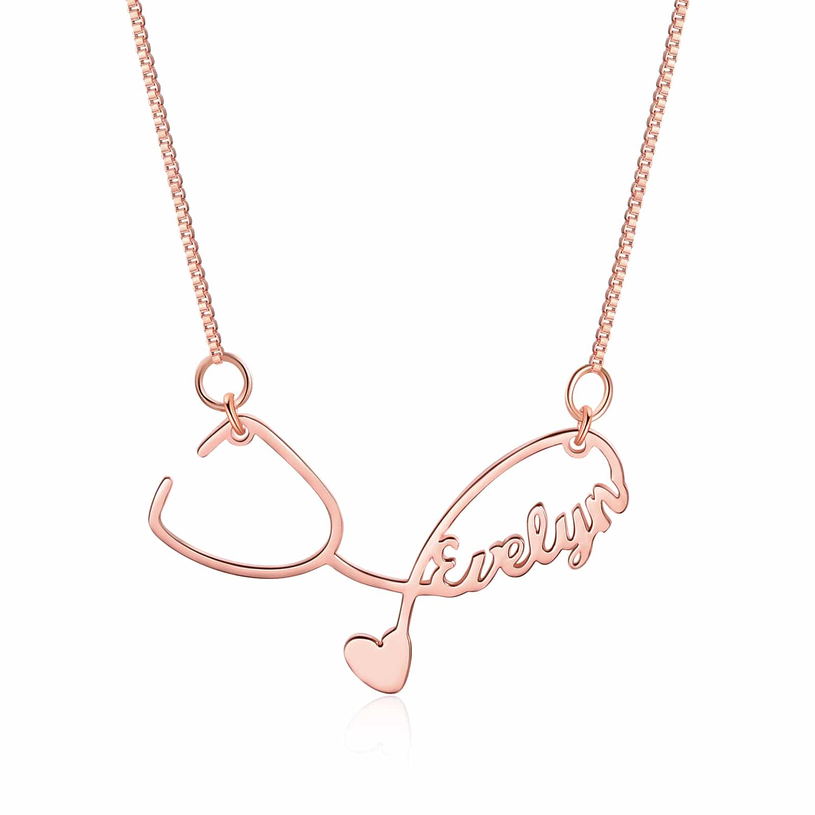 Detail Stethoscope Necklace Rose Gold Nomer 5