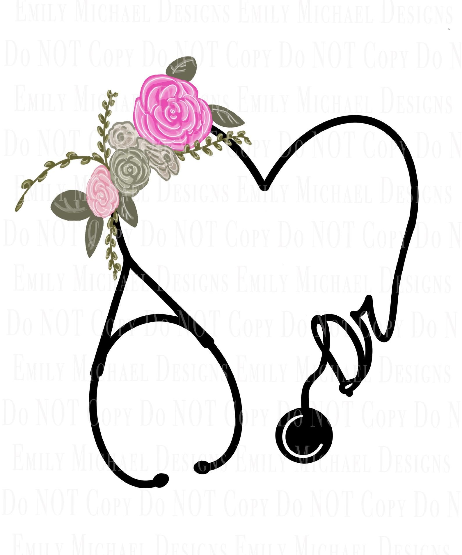 Detail Stethoscope With Flowers Clipart Nomer 10