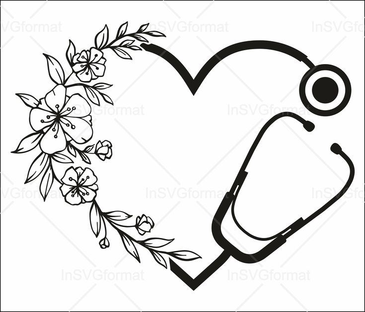 Detail Stethoscope With Flowers Clipart Nomer 23