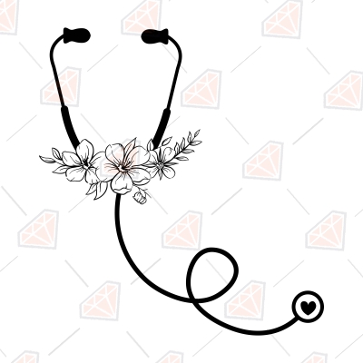 Detail Stethoscope With Flowers Clipart Nomer 44