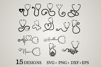 Detail Stethoscope With Flowers Clipart Nomer 50