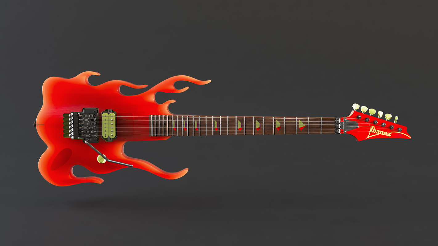 Detail Steve Vai Flame Guitar Nomer 6