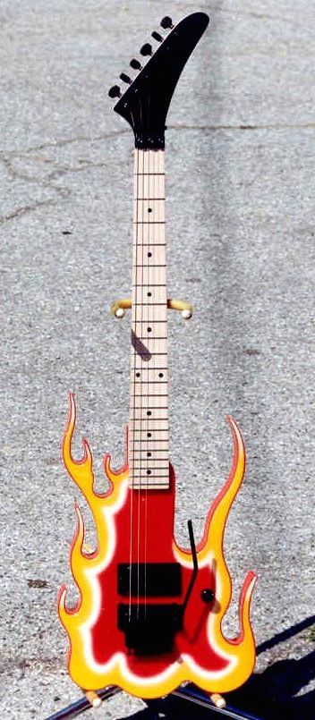 Detail Steve Vai Flame Guitar Nomer 8