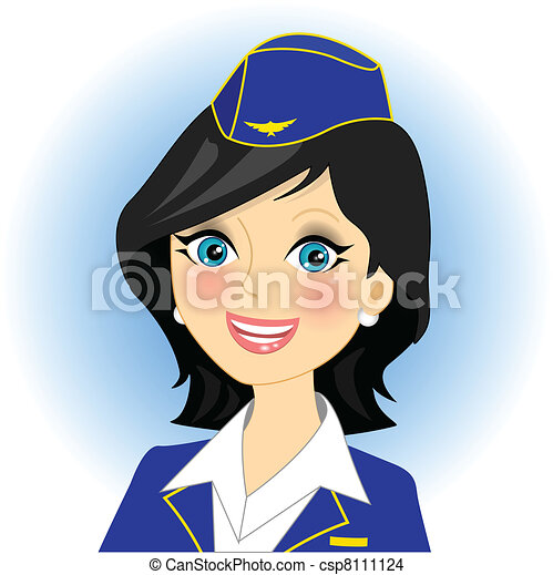 Detail Stewardess Clipart Nomer 19