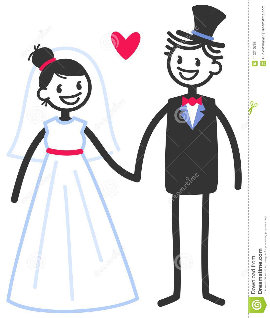 Detail Stick Figure Bride And Groom Clipart Nomer 12