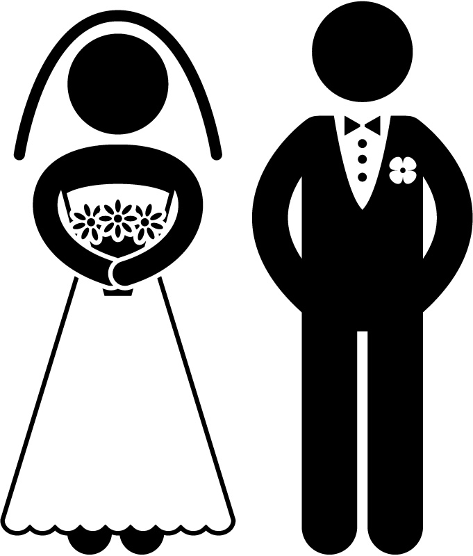 Detail Stick Figure Bride And Groom Clipart Nomer 20