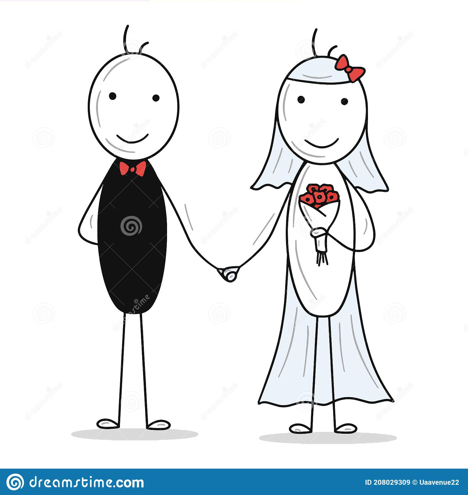 Detail Stick Figure Bride And Groom Clipart Nomer 23