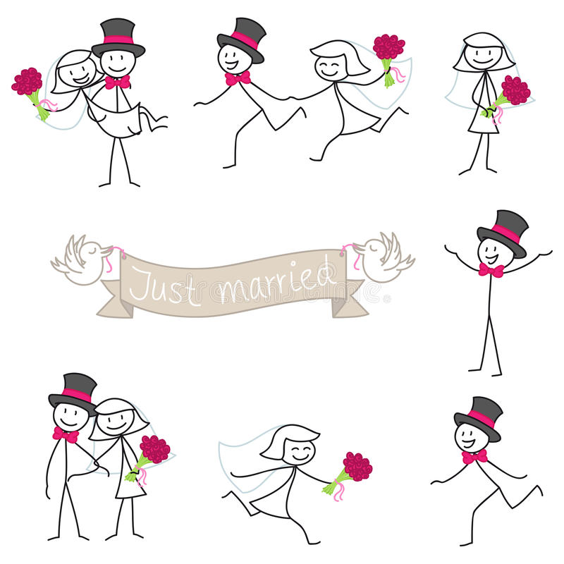 Detail Stick Figure Bride And Groom Clipart Nomer 26