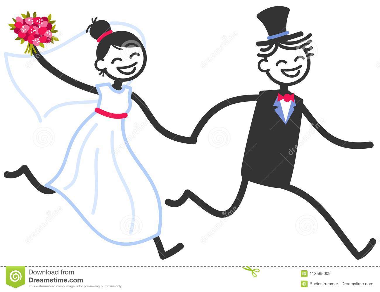 Detail Stick Figure Bride And Groom Clipart Nomer 28