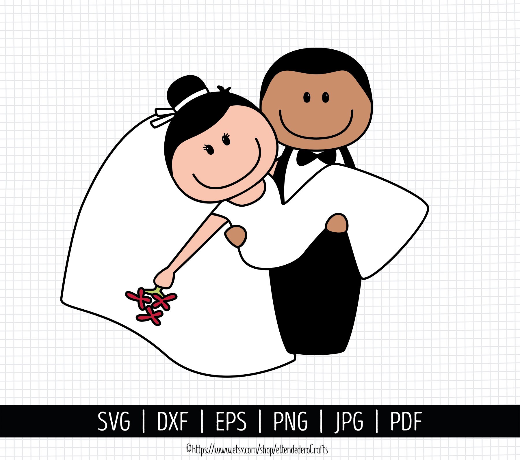 Detail Stick Figure Bride And Groom Clipart Nomer 29