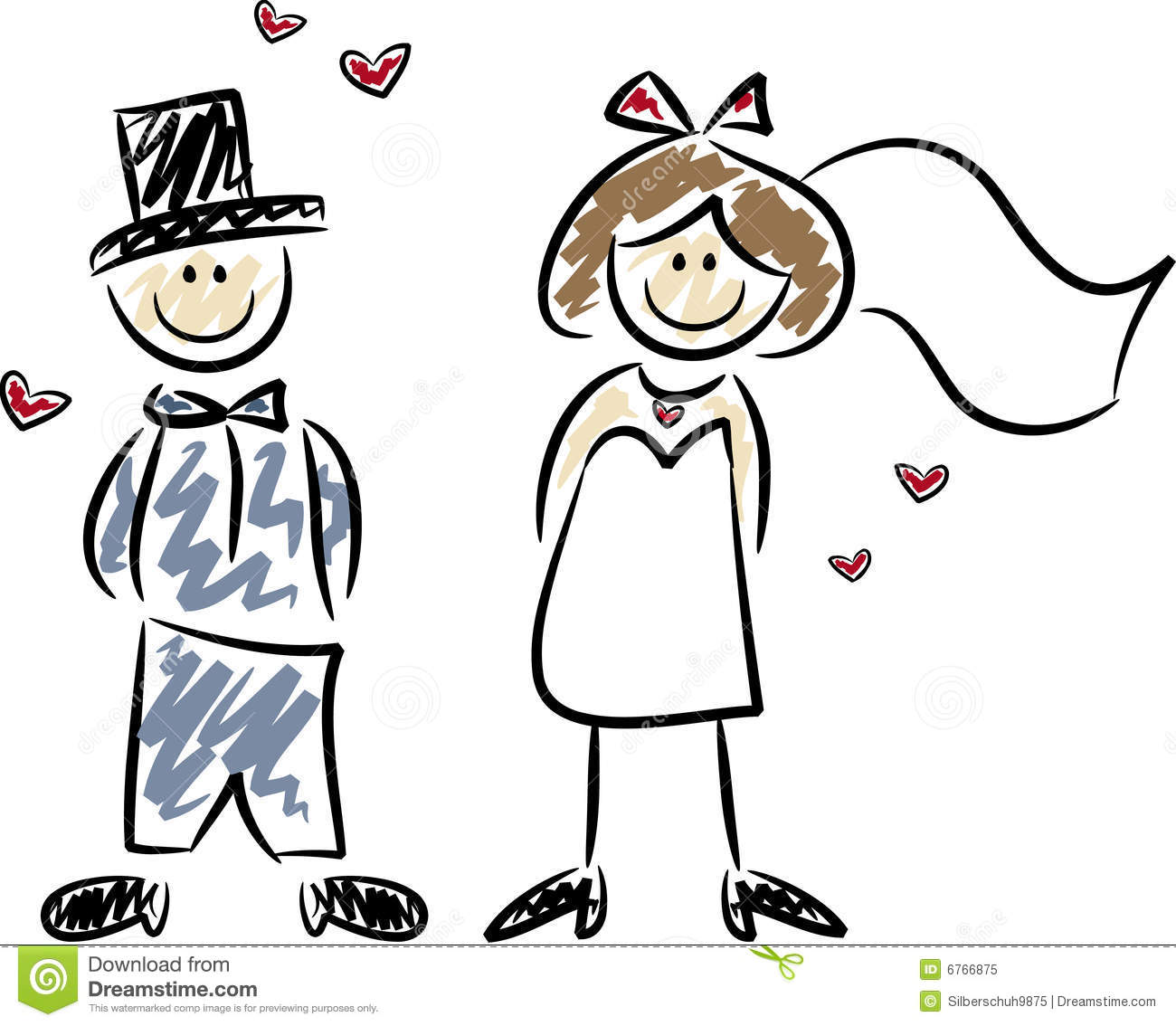 Detail Stick Figure Bride And Groom Clipart Nomer 31