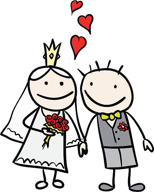 Detail Stick Figure Bride And Groom Clipart Nomer 35