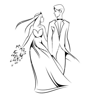 Detail Stick Figure Bride And Groom Clipart Nomer 38