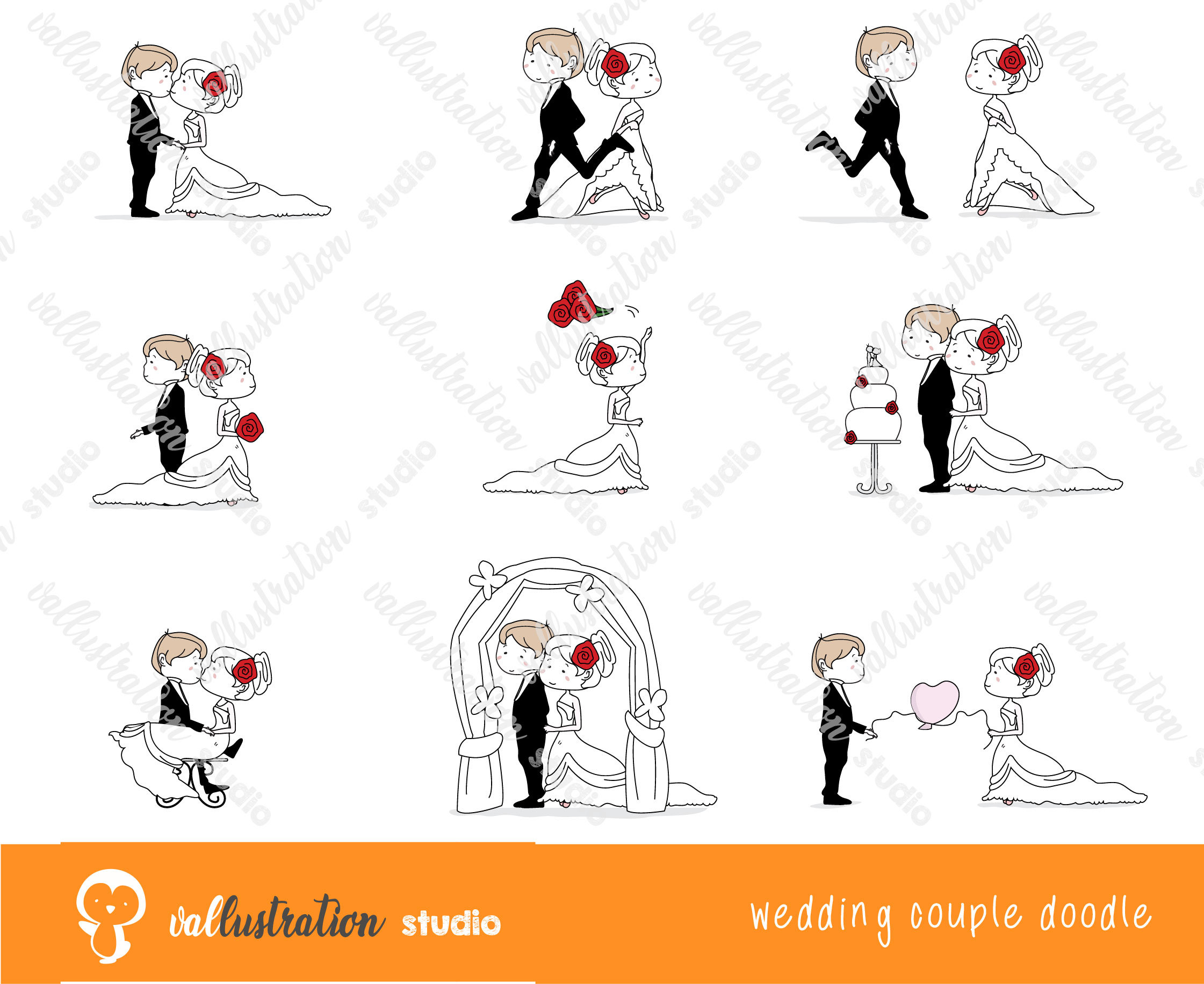 Detail Stick Figure Bride And Groom Clipart Nomer 46