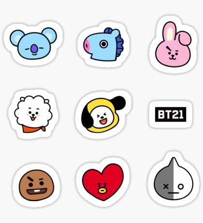 Detail Sticker Aesthetic Bt21 Nomer 10