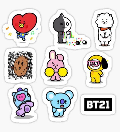 Detail Sticker Aesthetic Bt21 Nomer 13