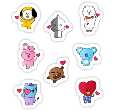 Detail Sticker Aesthetic Bt21 Nomer 14