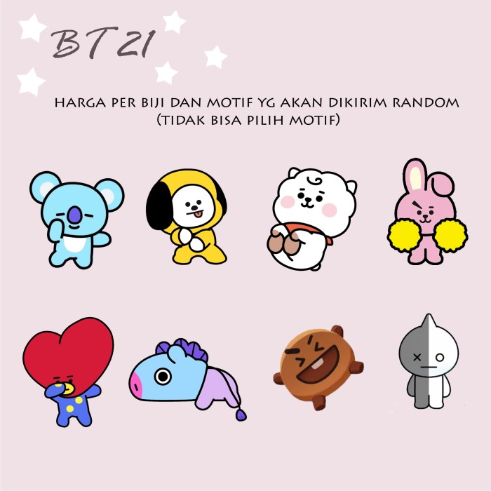 Detail Sticker Aesthetic Bt21 Nomer 15