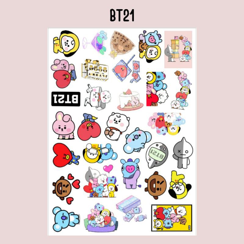 Download Sticker Aesthetic Bt21 Nomer 18