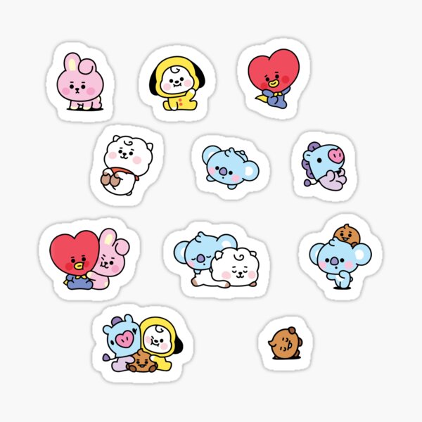 Detail Sticker Aesthetic Bt21 Nomer 3