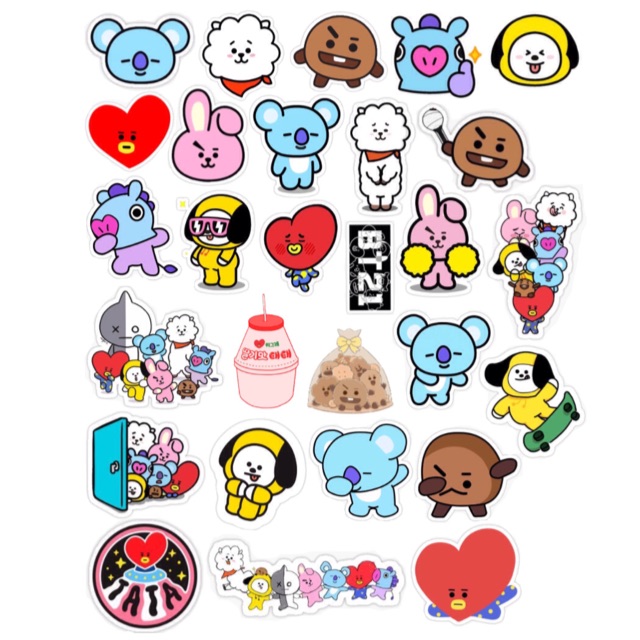 Detail Sticker Aesthetic Bt21 Nomer 38