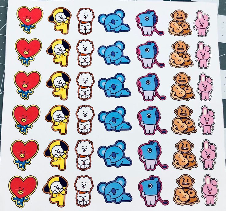 Detail Sticker Aesthetic Bt21 Nomer 42