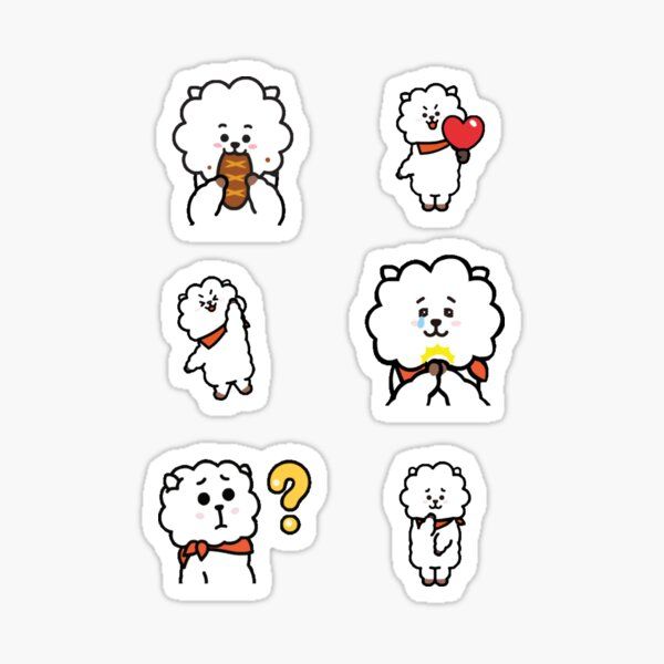 Detail Sticker Aesthetic Bt21 Nomer 45