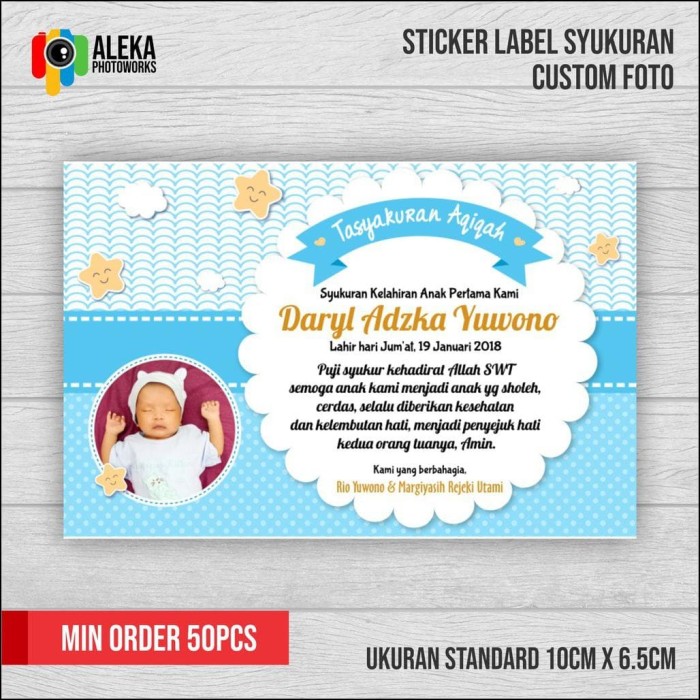 Sticker Aqiqah - KibrisPDR