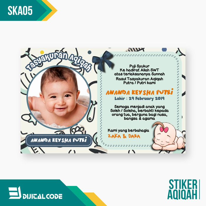 Detail Sticker Aqiqah Nomer 13