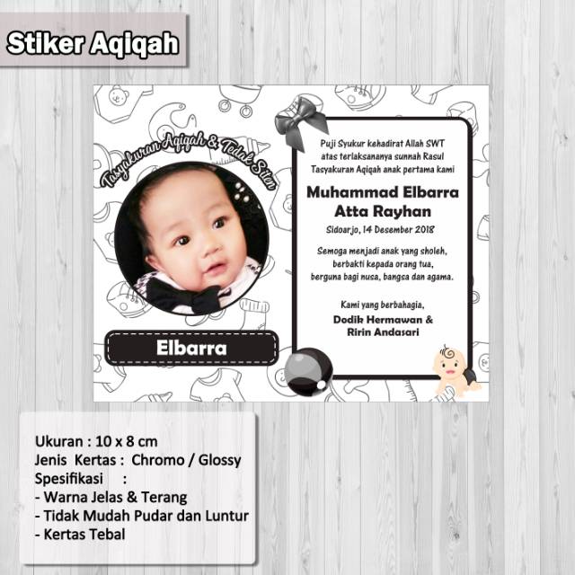 Detail Sticker Aqiqah Nomer 55