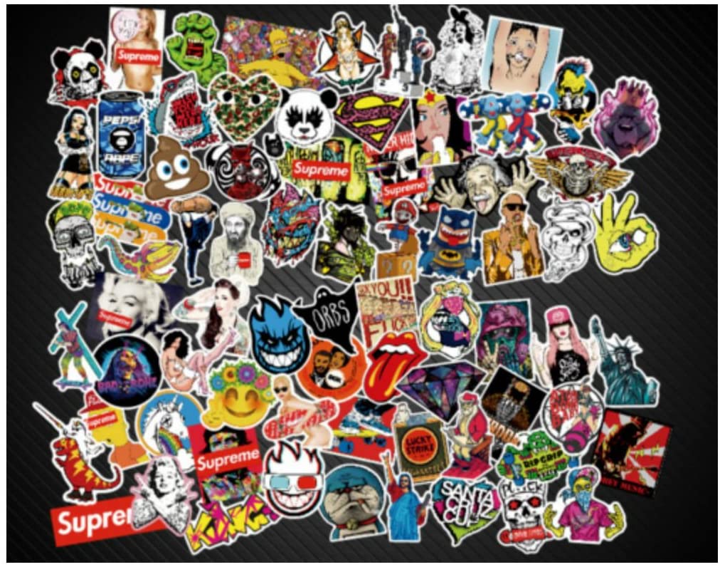 Detail Sticker Bomb Backpack Nomer 14