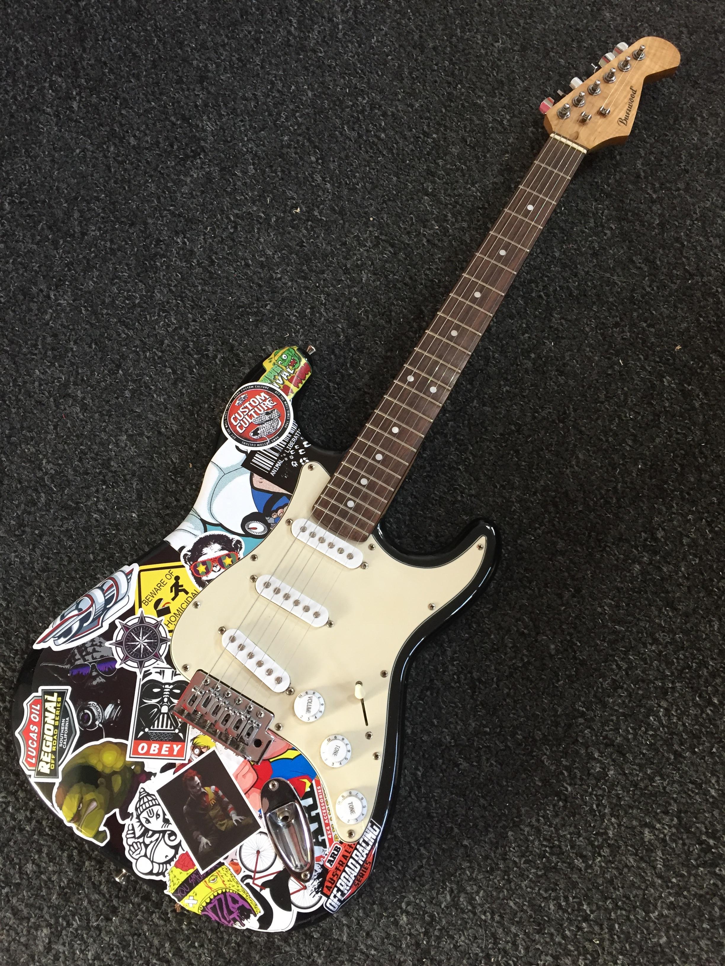 Detail Sticker Bomb Guitar Nomer 14